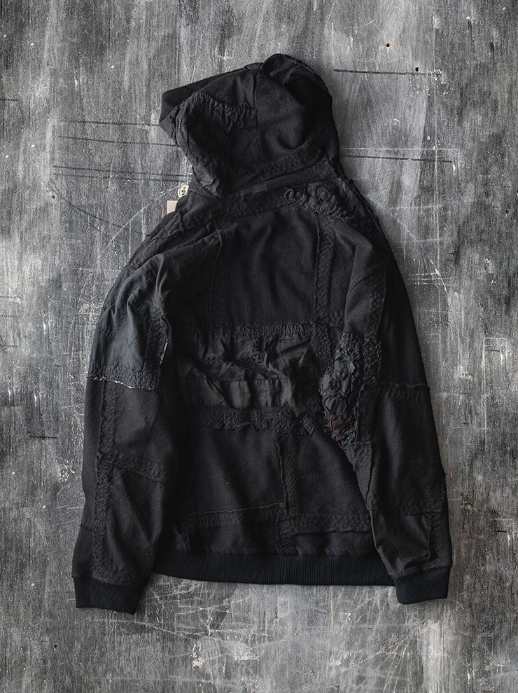 By Walid<br>UNISEX ZIP UP HOODIE / BLACK / SIZE S