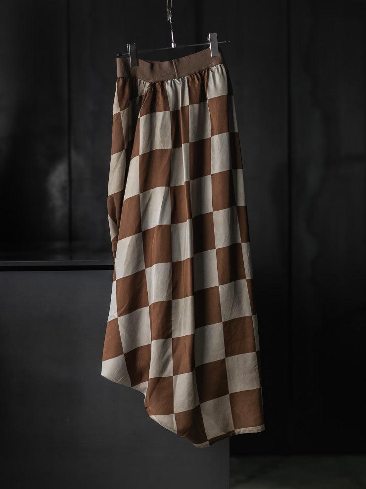 UMA WANG<br>WOMENS GROP SKIRT / MUSTARD/TAN