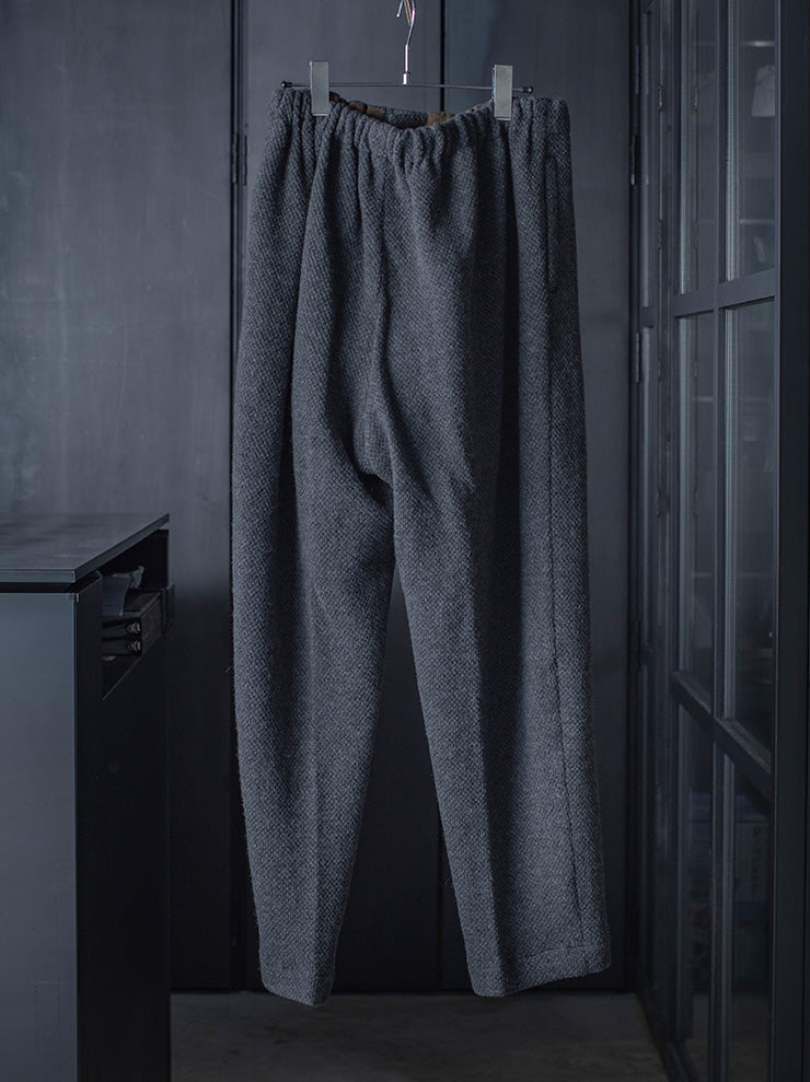 individual sentiments<br> UNISEX Elastic waist easy trousers / medium gray