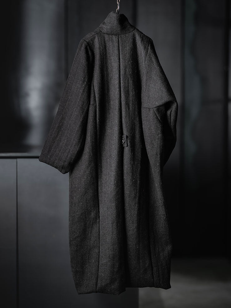 GATHERING<br>UNISEX FARMER COAT / BLACK BROWN
