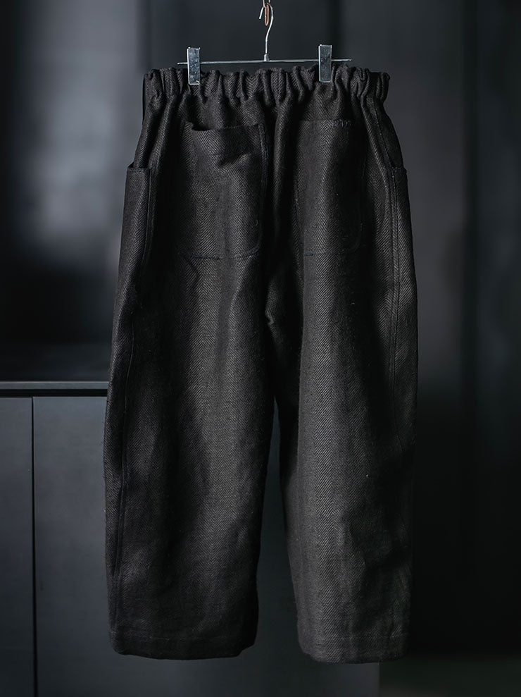 GATHERING<br>UNISEX FISHERMAN PANT / INDIGO BLACK