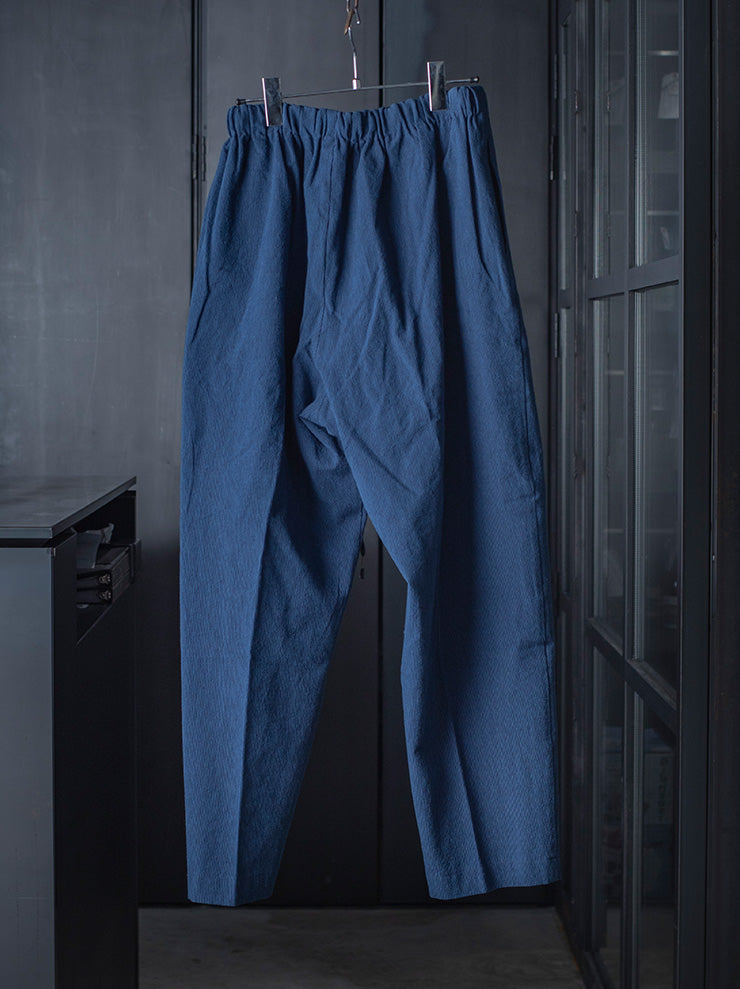 individual sentiments<br> UNISEX Elastic waist easy trousers / indigo blue