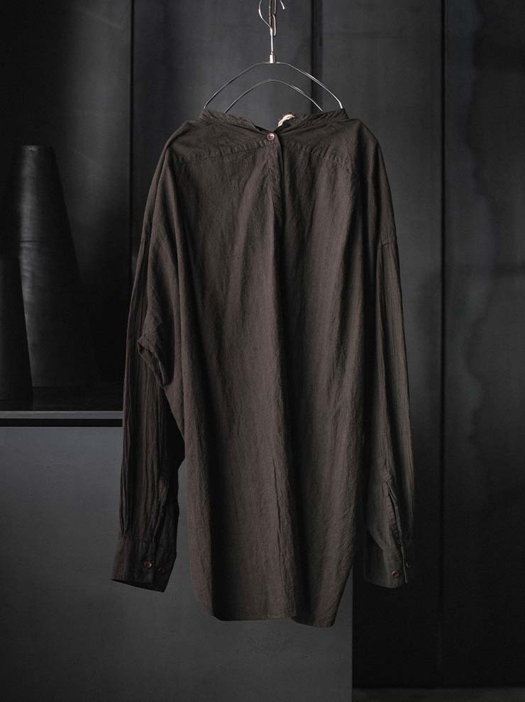 MARK.S<br>UNISEX DRESS PULLOVER SHIRT / STRIPE - MUD