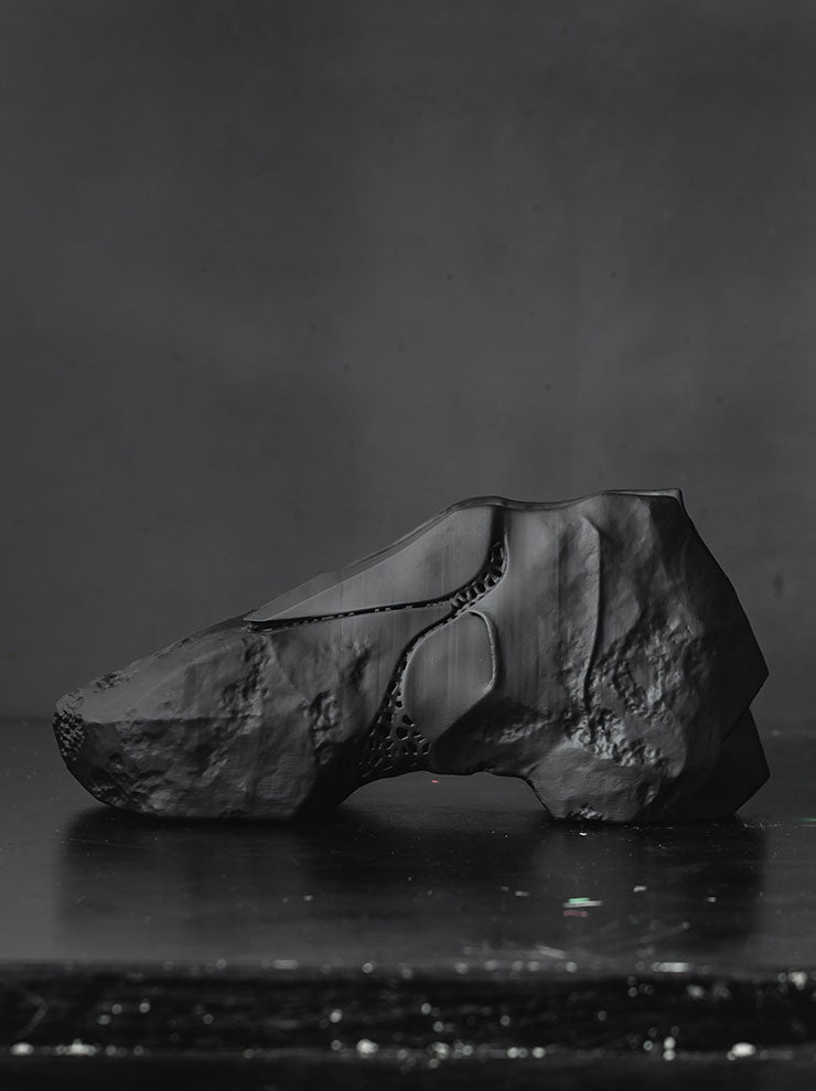 OUTBREAK LAB<br>MENS 3D printed Mid-top shoes / BLACK