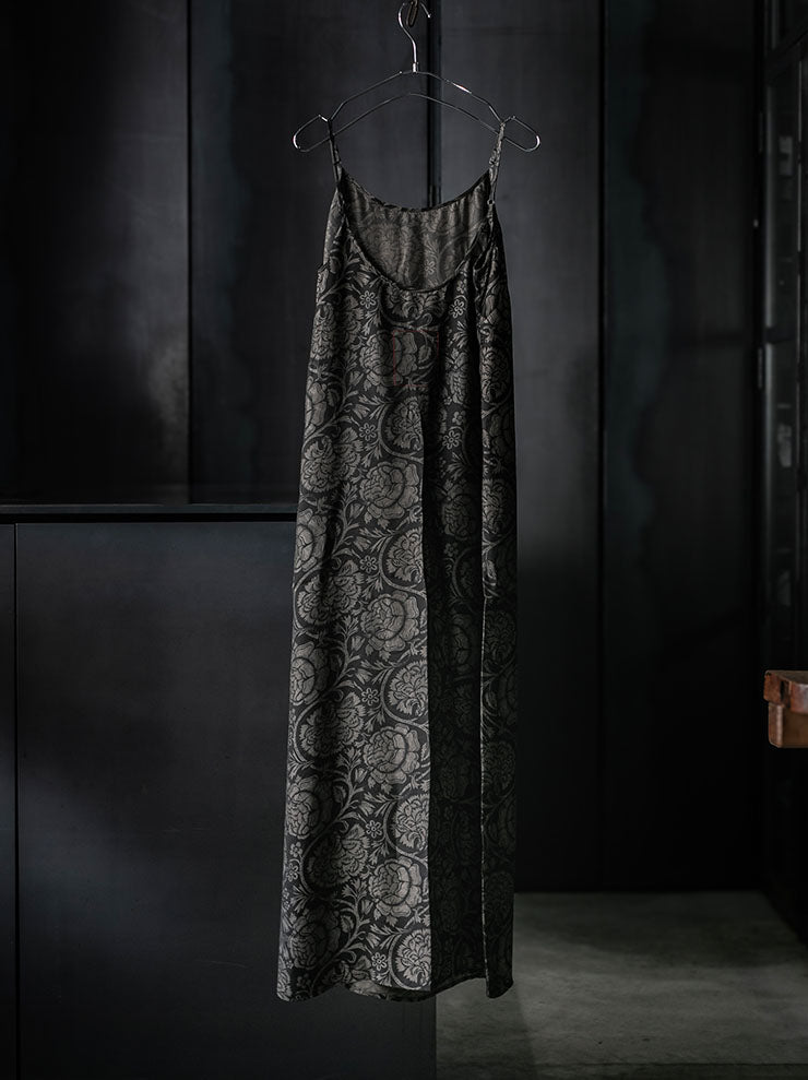 UMA WANG<br>WOMENS ANAYA DRESS / BLACK×TAN