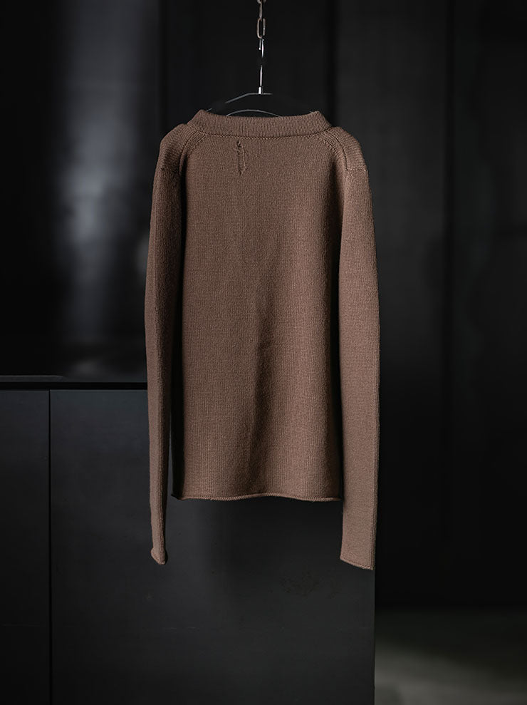 K'ANG<br>UNISEX V-NECK NO-SEAM CARDIGAN / BROWN