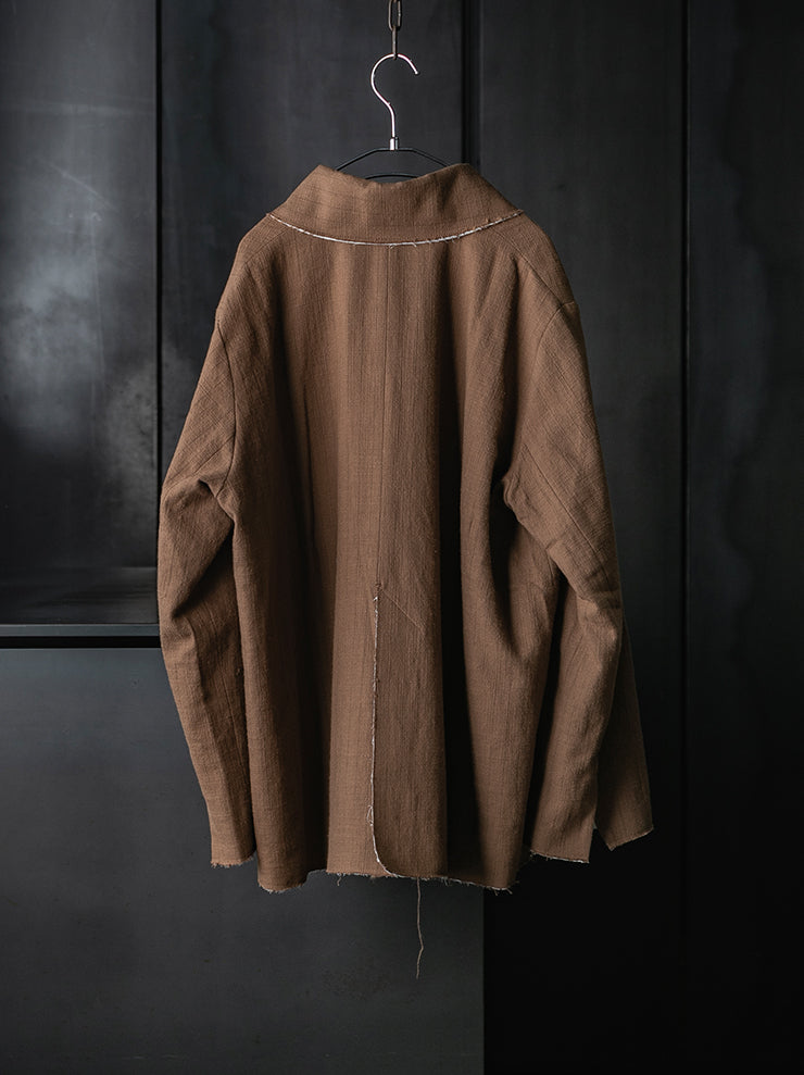 WRIGHT + DOYLE<br>UNISEX TOLMEN JACKET / OCHRE PINSTRIPE