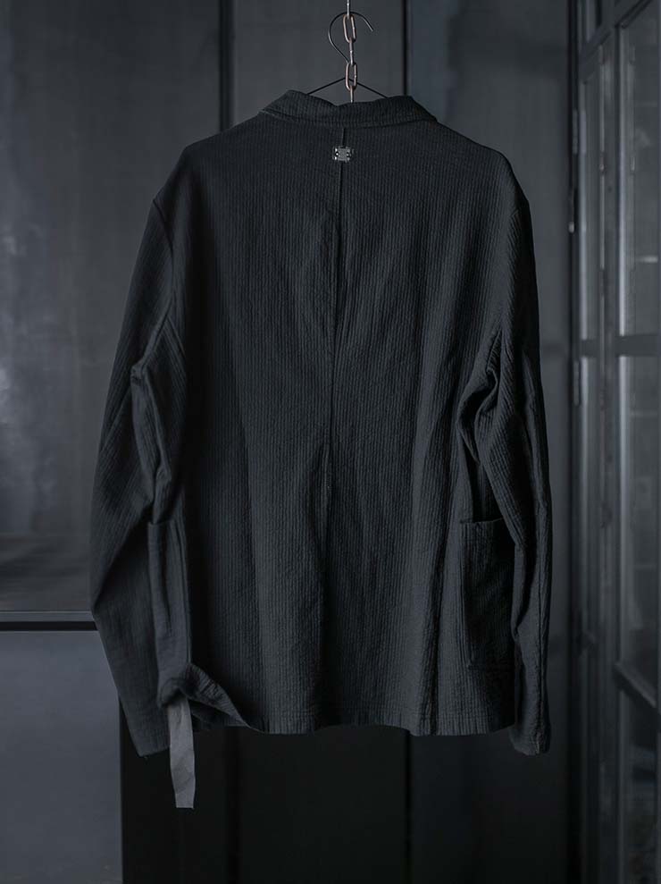 69 by ISAAC SELLAM <br>MENS Striped Work Jacket / NOIR