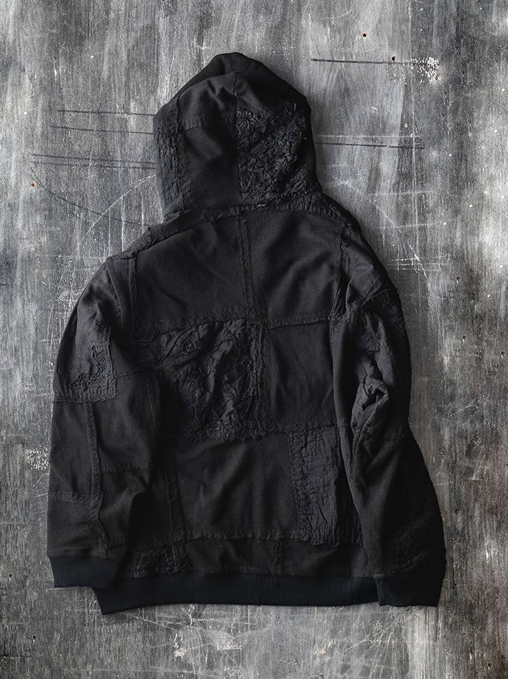 By Walid<br>UNISEX ZIP UP HOODIE / BLACK / SIZE M