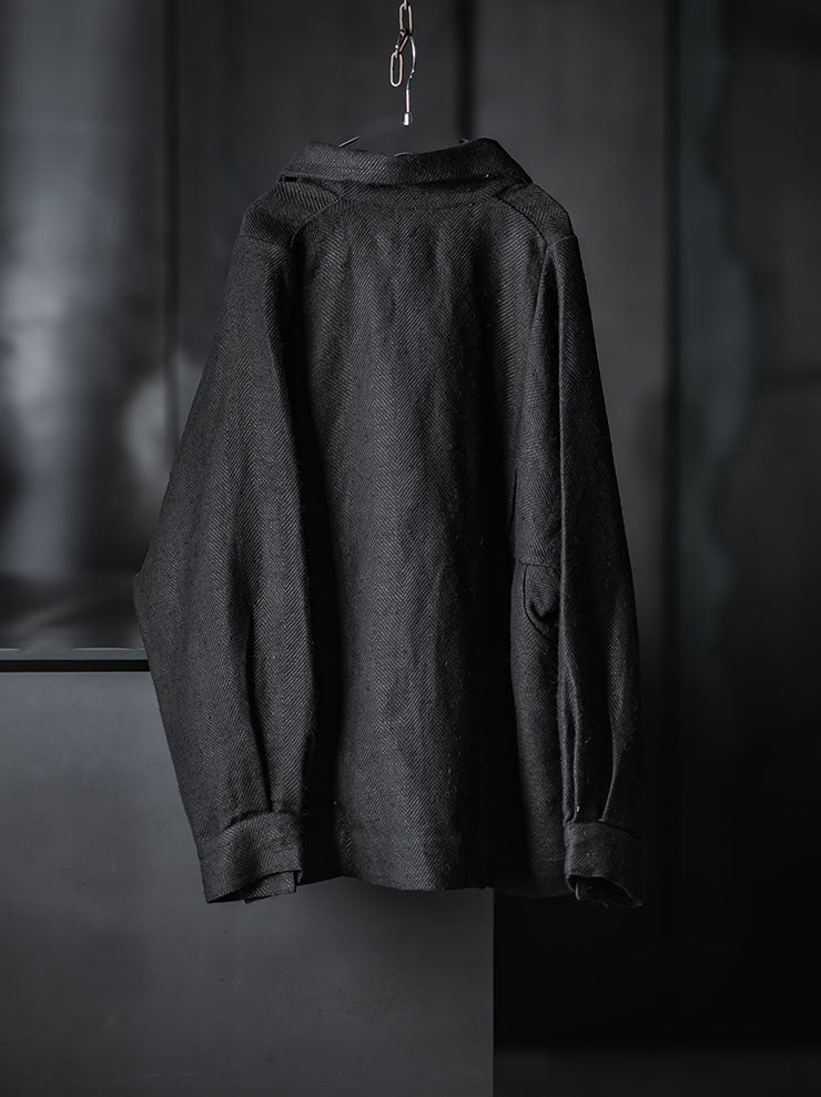 GATHERING<br>UNISEX FARMER JACKET / INDIGO BLACK