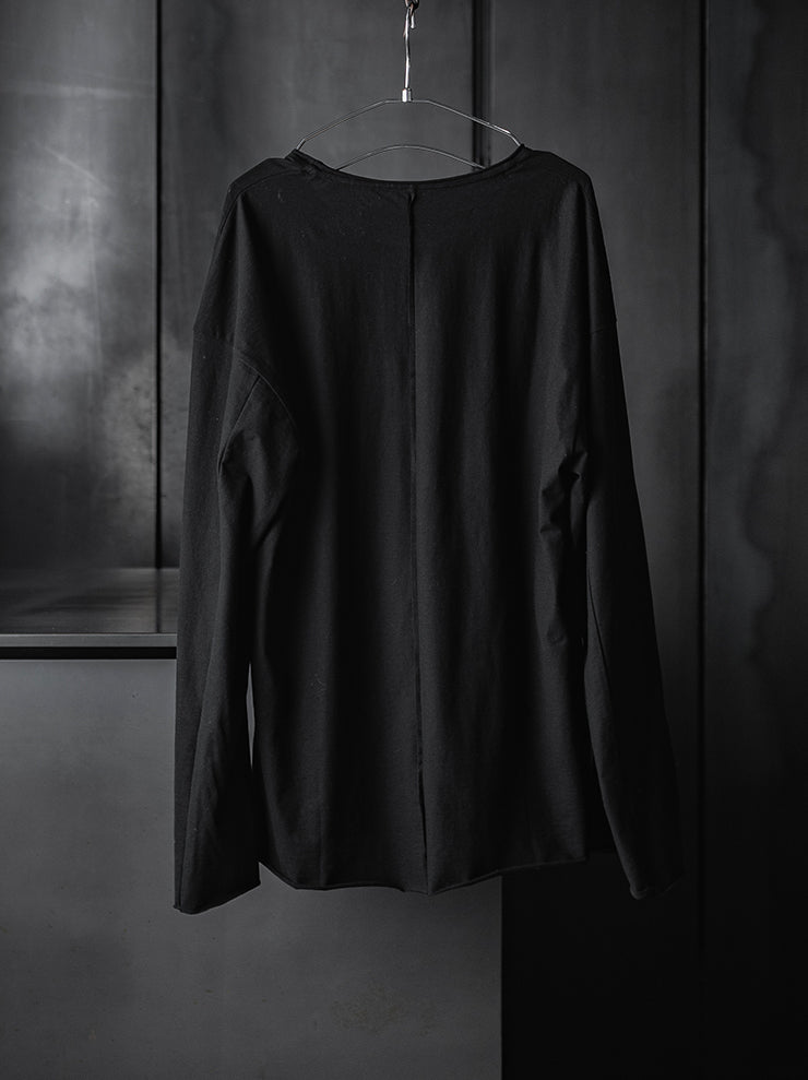 individual sentiments<br />UNISEX ルーズフィットロングスリーブ Tシャツ / BLACK