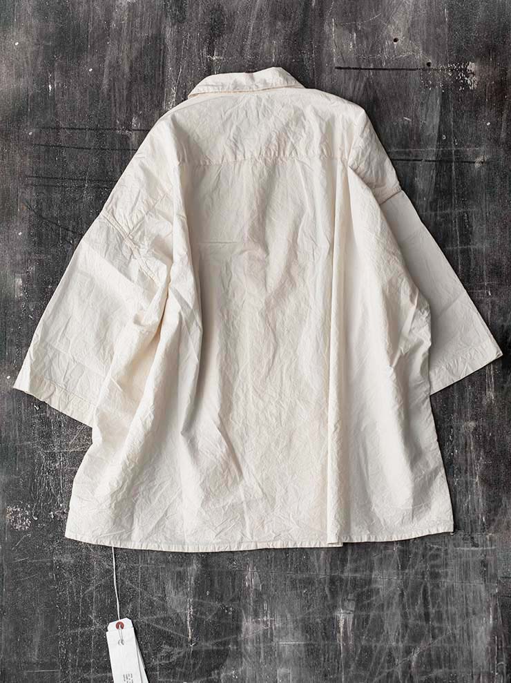極美品 CASEY CASEY 20AWペーパーシャツ Natural サイズS - sencoque.com