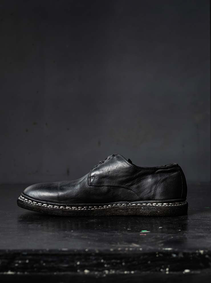 GUIDI<br> WOMENS Derby Shoes 9920_N BLKT / SOFT HORSE FULL GRAIN