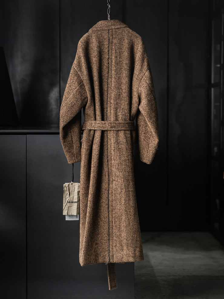 UMA WANG<br>WOMENS CICERO COAT / MUSTARD/BLACK