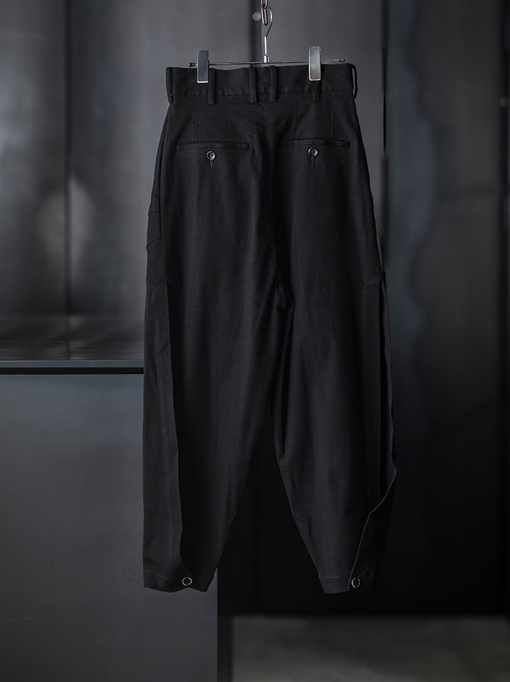 UMA WANG <br>WOMENS バックオープントラウザー / BLACK