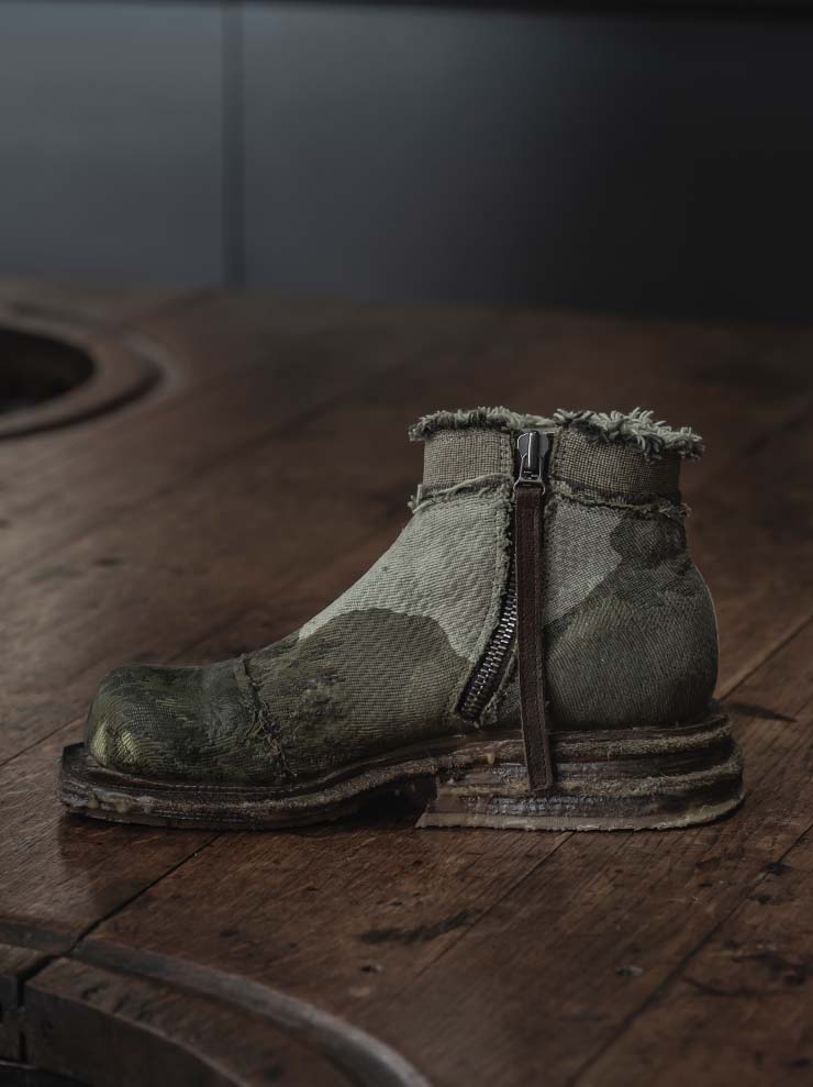 MATTHIAS WINKLER<br> WOMENS Gobelin shoes Bruch / Green &amp; Brown