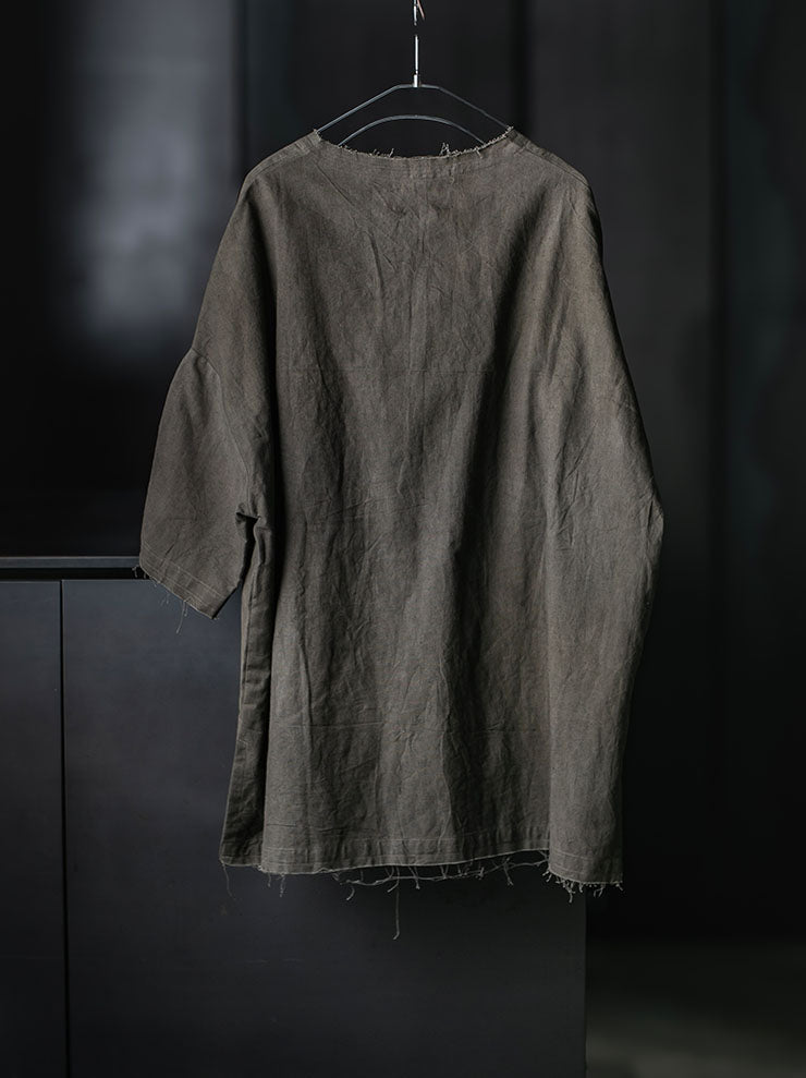 GATHERING<br>UNISEX BEEKEEPER SHIRT / DYED GREY