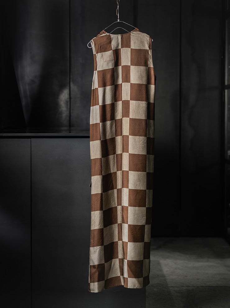 UMA WANG<br>WOMENS AZZO DRESS / MUSTARD/TAN