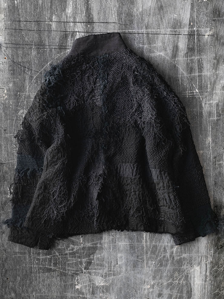 By Walid<br>UNISEX BEAU JACKET / BLACK & BLUE / SIZE L