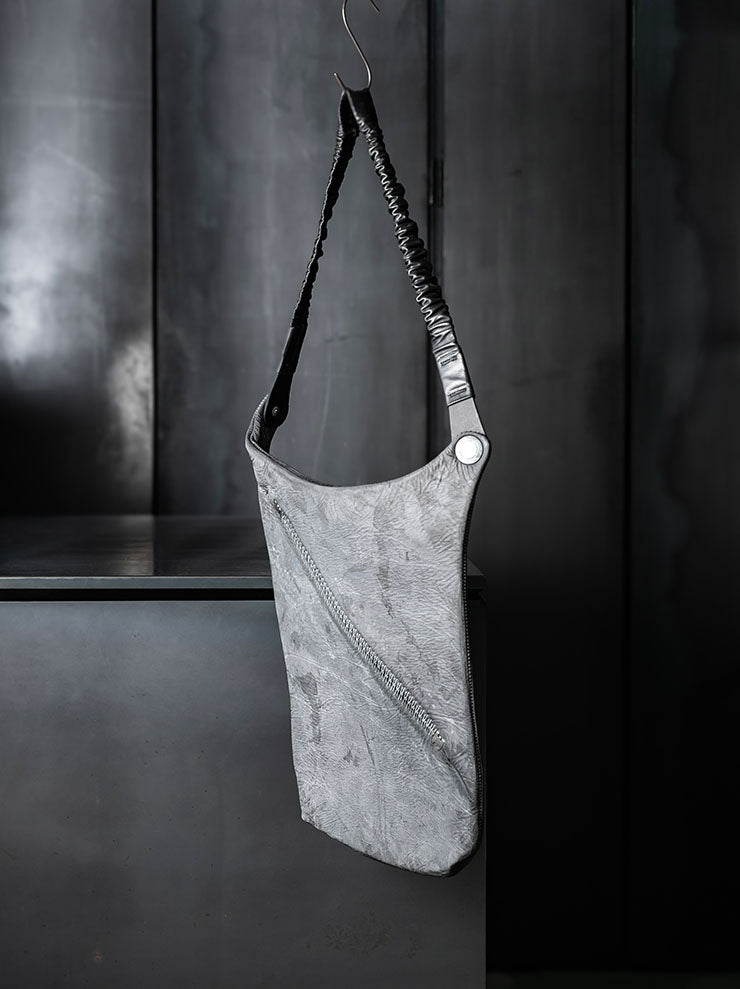 ISAAC SELLAM EXPERIENCE<br> Bonded Leather Messenger Bag / PLOMB REFLECTOR