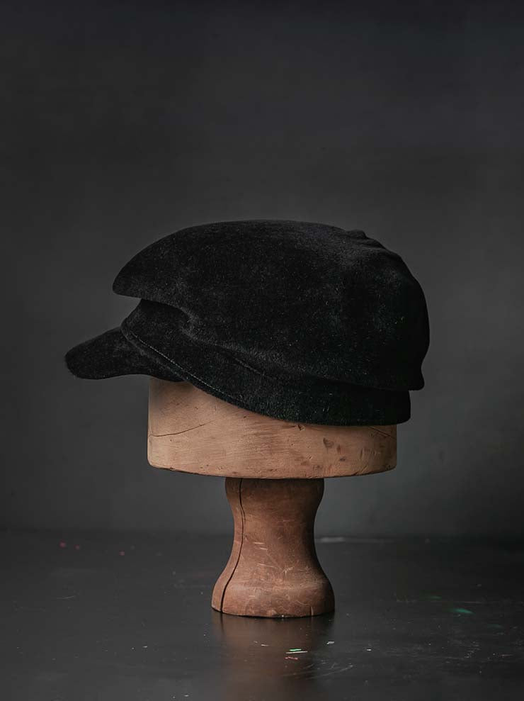 HORISAKI<br> ONE OF A KIND COLLECTION Vintage Velvet Hat OOAK25 NO.226 / BLACK