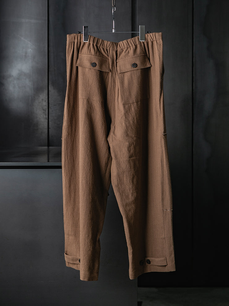 WRIGHT + DOYLE<br>UNISEX HAYTOR TROUSERS / OCHRE PINSTRIPE