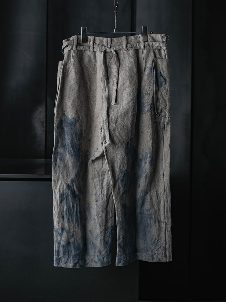 ATELIER SUPPAN<br>WOMENS TROUSERS with blue color stains  / E26-43