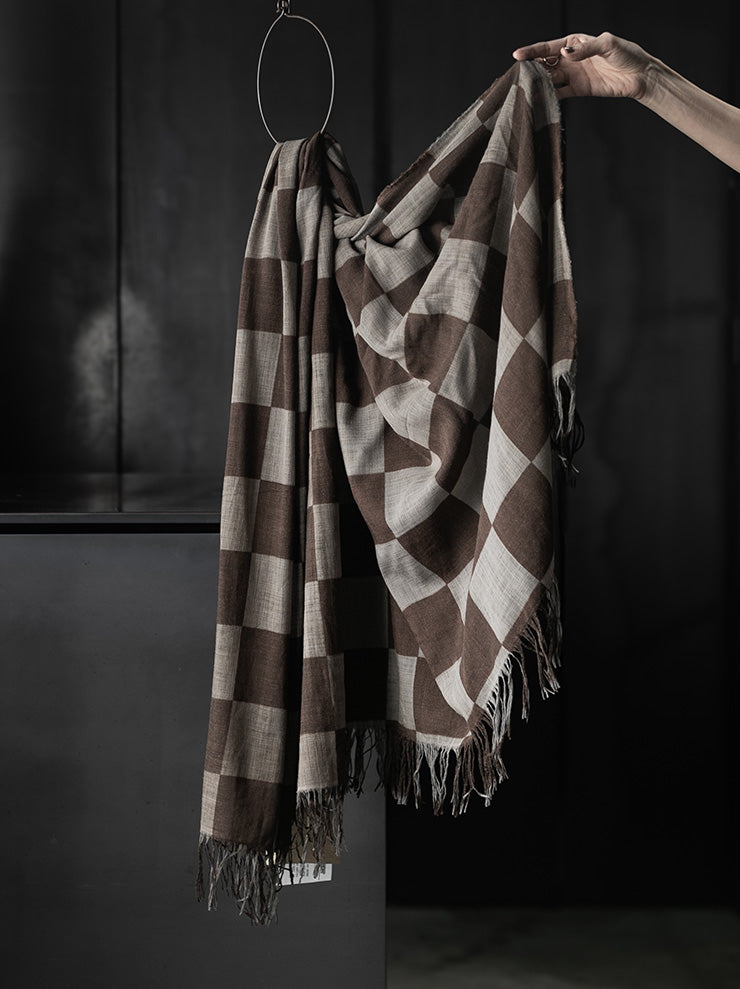 UMA WANG<br>SCARF / MUSTARD/ TAN