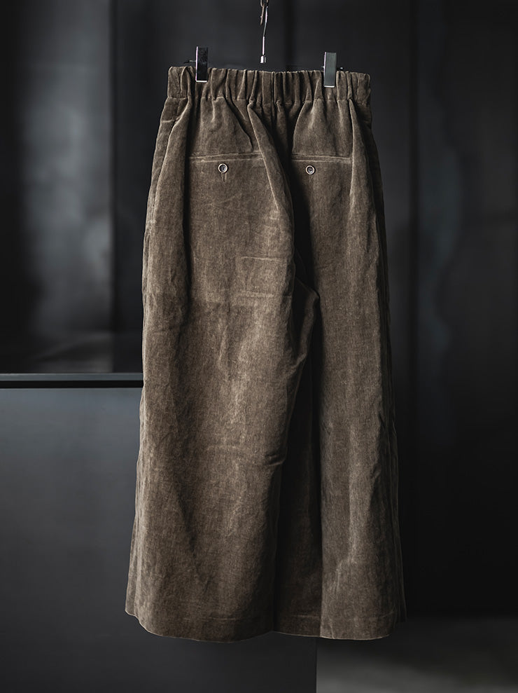 UMA WANG<br>WOMENS VELVET TROUSERS / MUSTARD