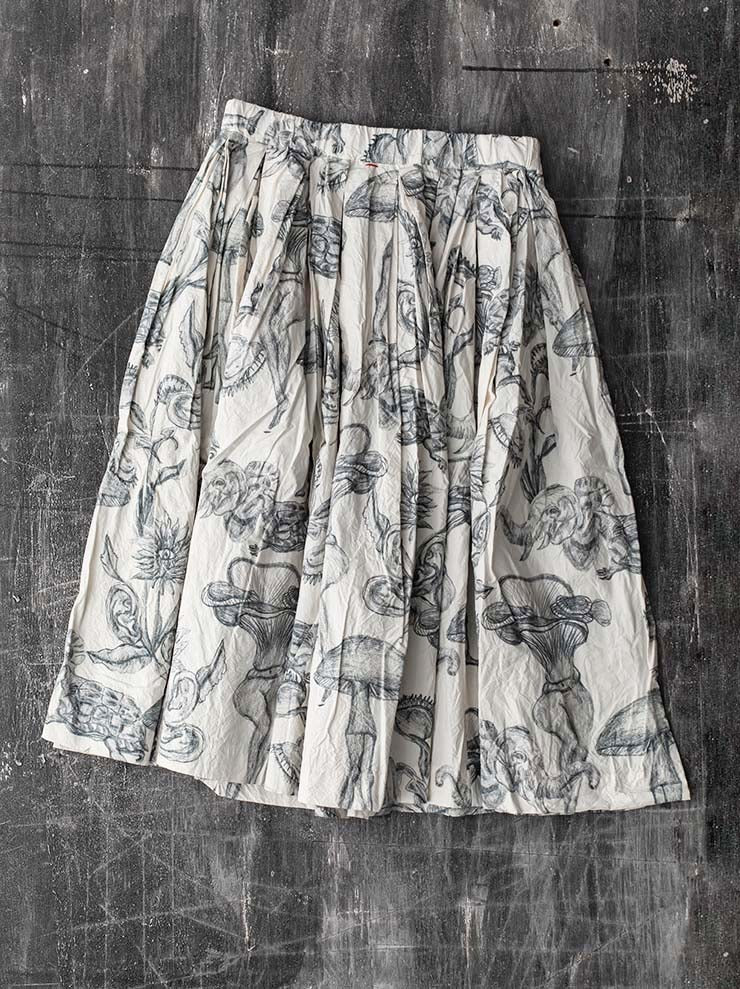 CASEY CASEY<br> WOMENS DOUBLE RIDEAUX SKIRT / CAN CAN PRINT
