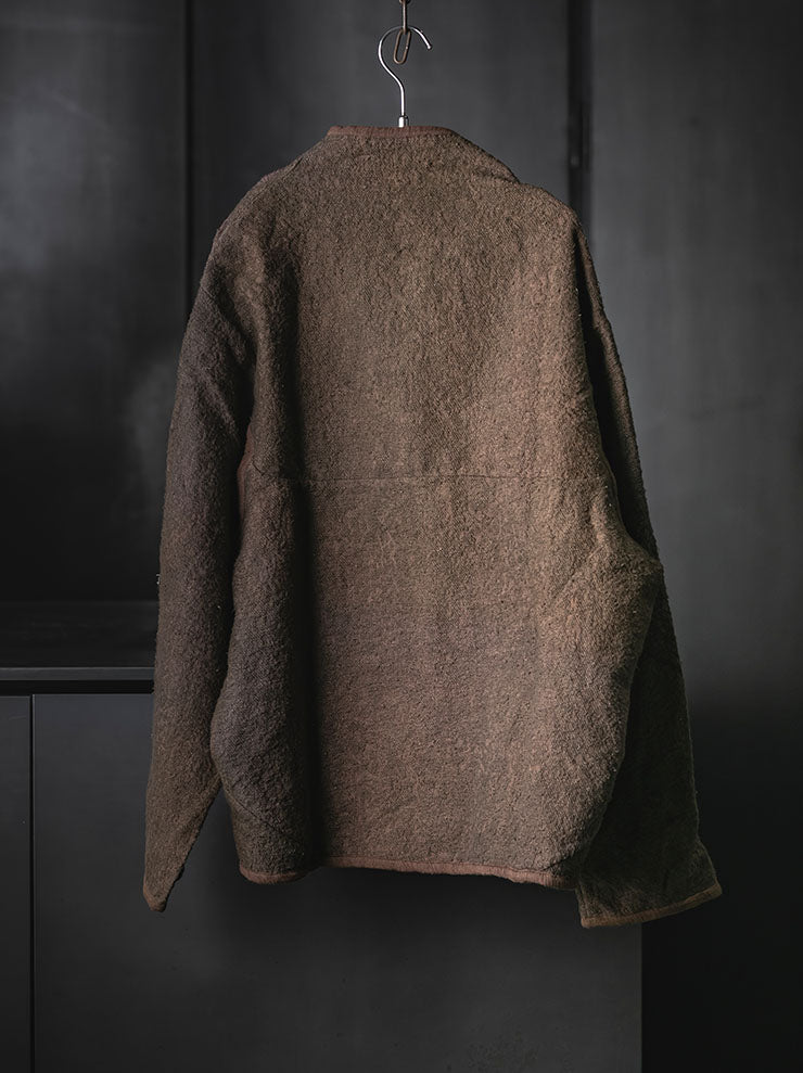 OUTBREAK LAB<br>MENS Beekeeper Sweater in Cotton Bouclé / DARK