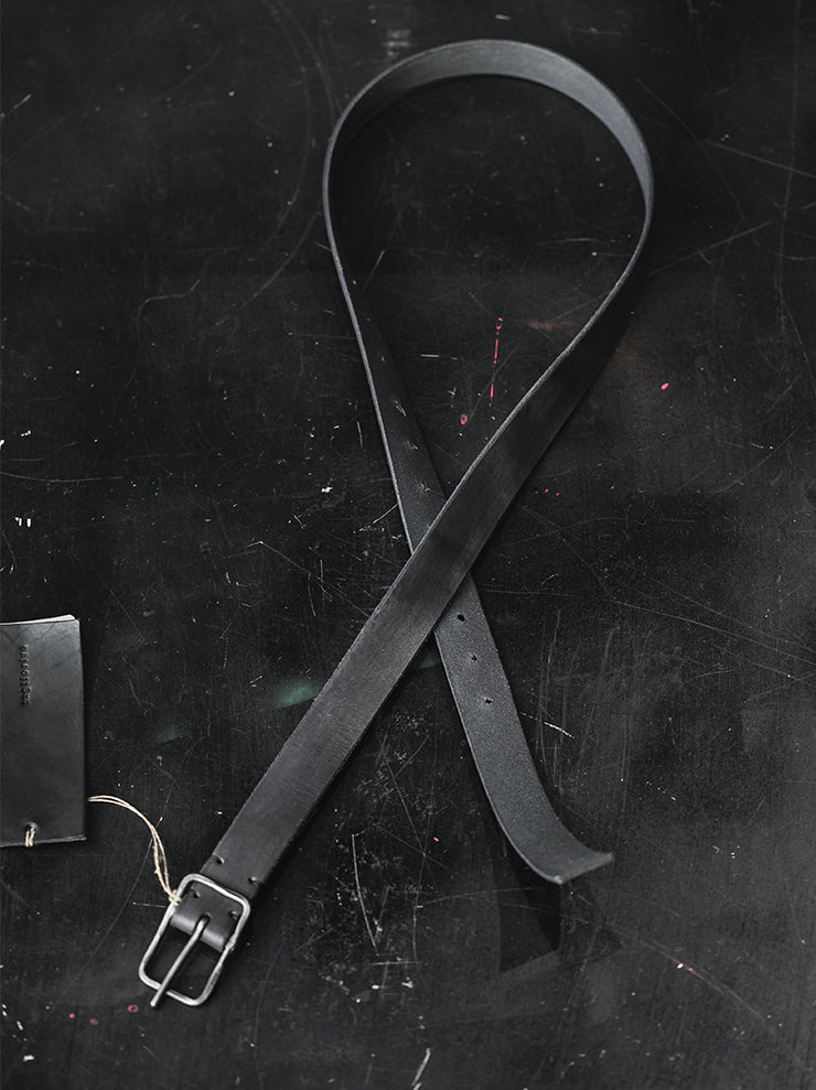 tagliovivo<br> Rectangular Buckle Belt M Calf Hand-Dyed / Graphite