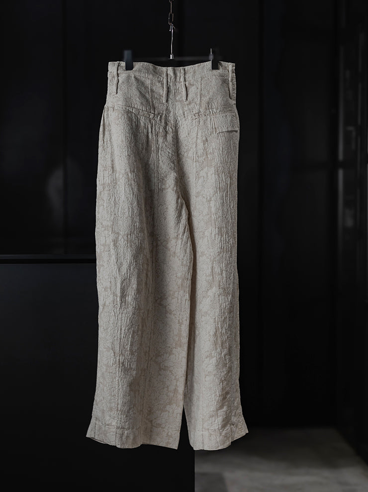 KINYAN LAM<br>WOMENS Jacquard Balloon Cut Trousers / Raw White