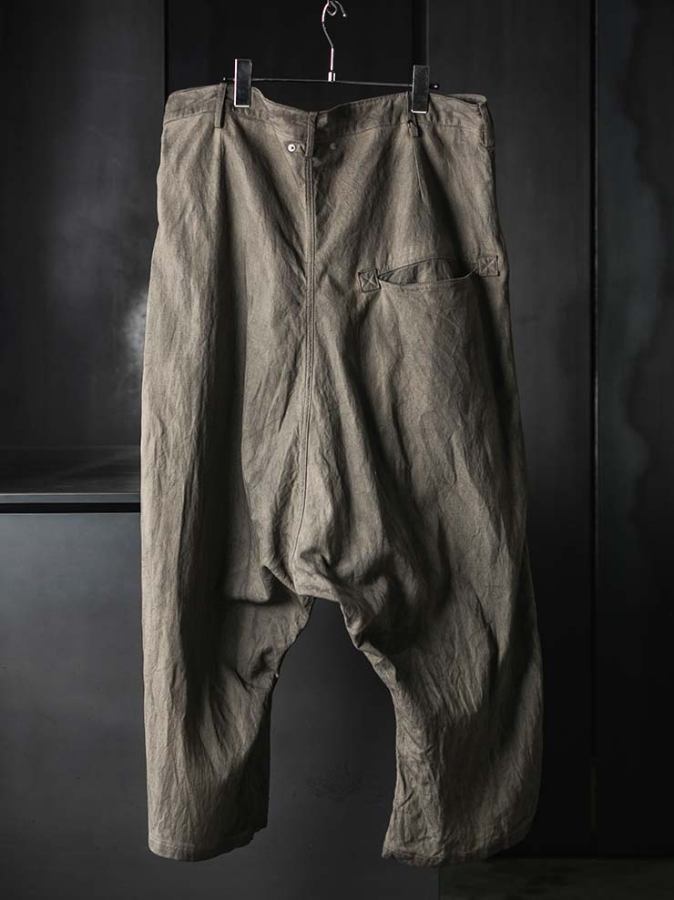 EVAN SCOTT MONROE<br>Upside Down Trousers / Pomegranate, Greige/Green