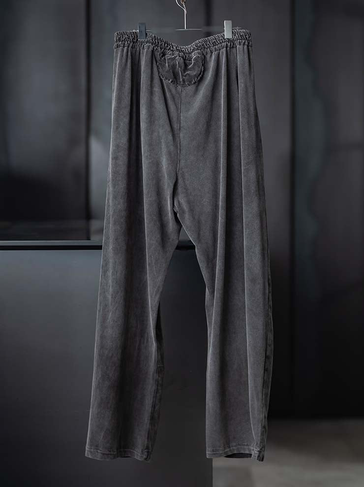TOTUM<br>MENS ベルベットイージーパンツ / Washed Black