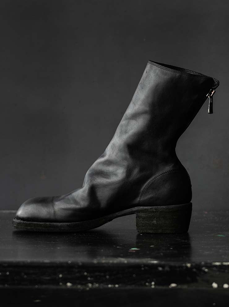GUIDI<br>WOMEN'S BACK ZIP MIDDLE BOOTS 788Z BLKT / SOFT HORSE FULL GRAIN