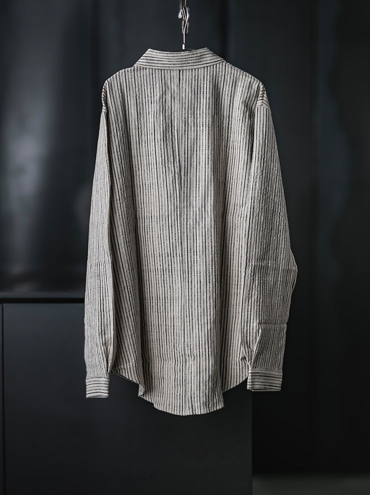 individual sentiments<br>UNISEX ルーズフィットロングシャツ / ecru white