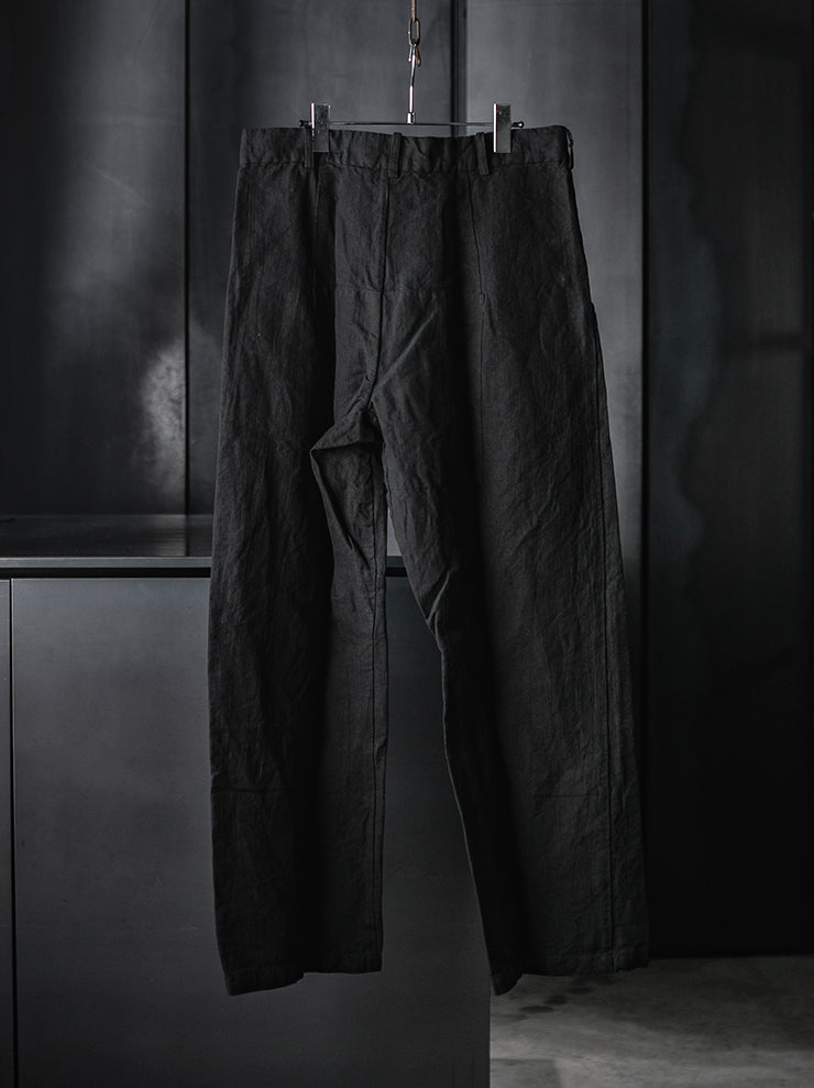 ATELIER SUPPAN<br>MEN'S Cotton Canvas Pleated Trousers / E26-12