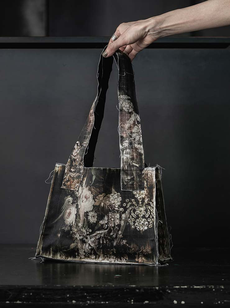 IA LONDON<br>BRICK CARRIER SMALL HAND BAG / DIAMONDS PRINT