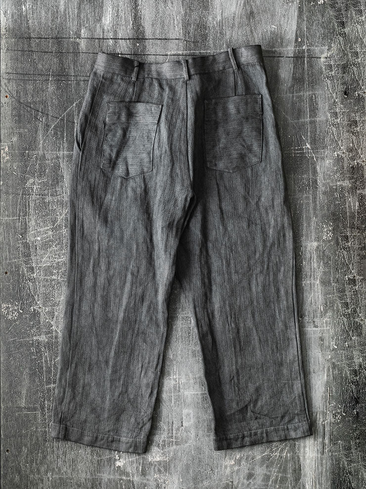 ATELIER SUPPAN<br>MENS HEMP TROUSERS  BLUE DYE / W26-14