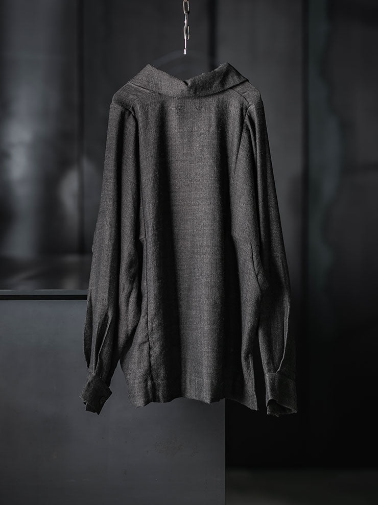 GATHERING<br>UNISEX FARMER JACKET / BLACK AND GREY