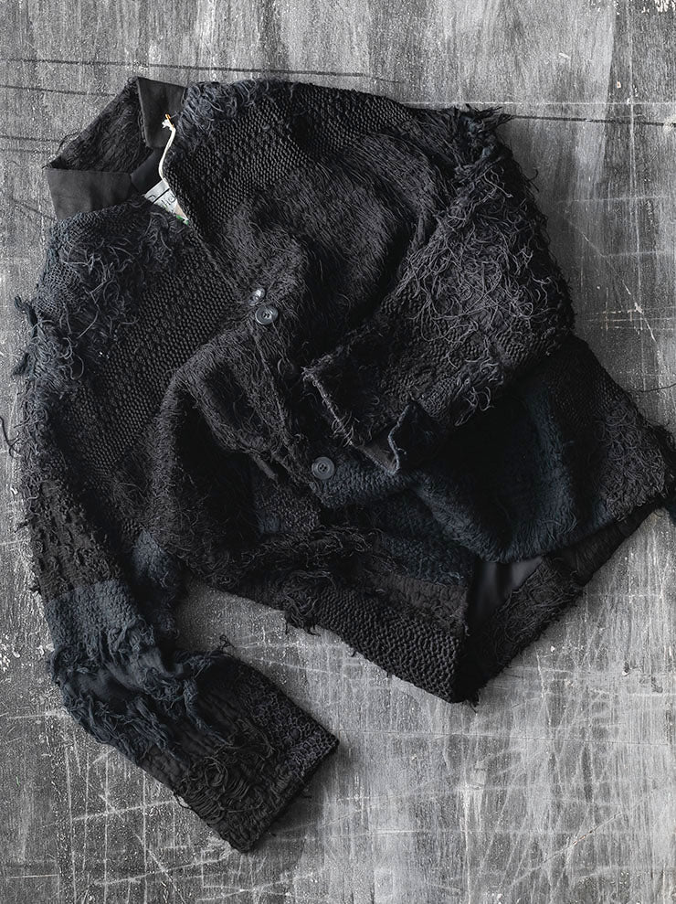 By Walid<br>UNISEX BEAU JACKET / BLACK & BLUE / SIZE S