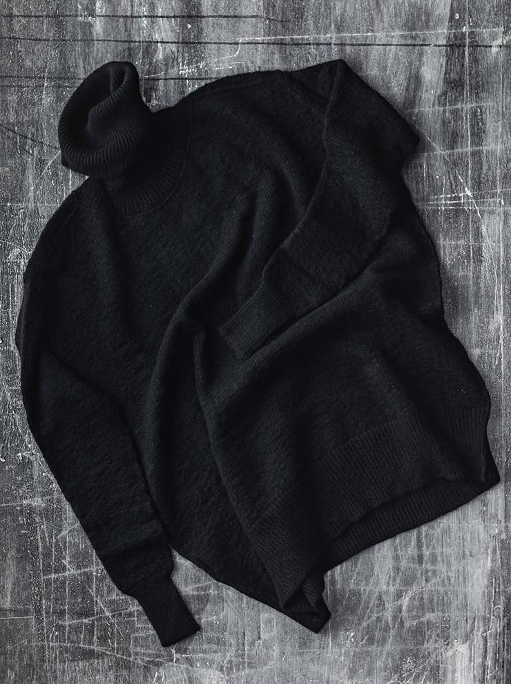 DANIEL ANDRESEN<br> Rib turtleneck pullover MARJORAM / BLACK