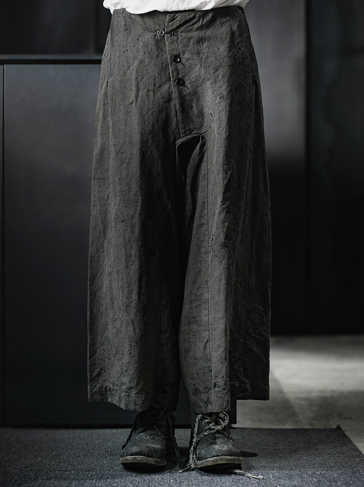 ATELIER SUPPAN<br>UNISEX large round hook Bluegreen TROUSERS / E26-09