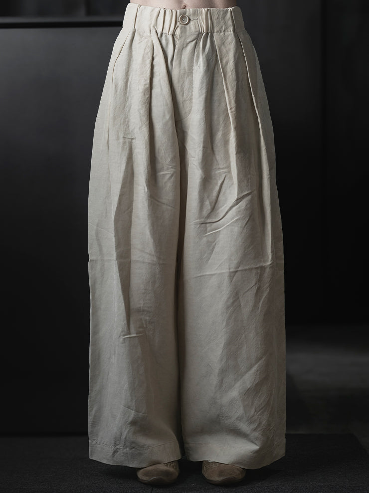 UMA WANG<br>WOMENS POETIC PANTS / OFF WHITE