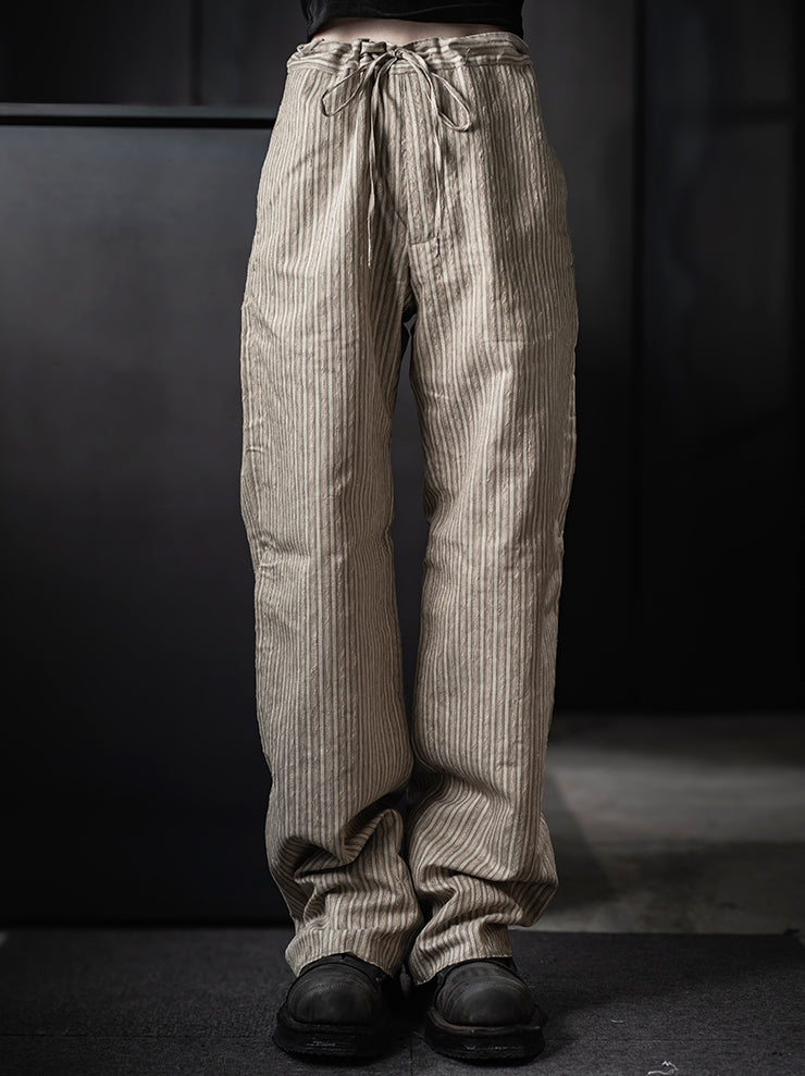 K’ANG <br>Unisex straight-fit trousers with waist strap / GREY