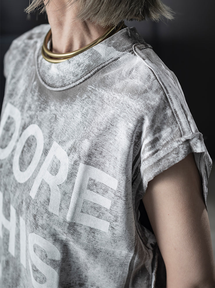 SIMEON FARRAR<br> UNISEX OVERSIZED TANK TOP / GREY PAINT