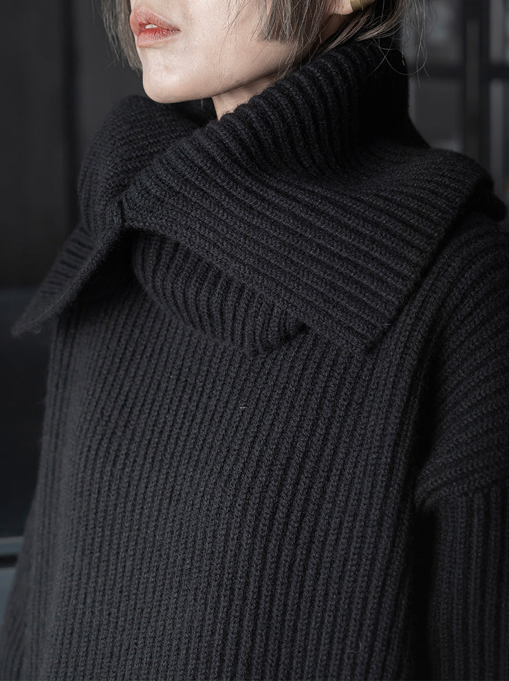 UMA WANG<br>UNISEX CASHMERE NECK / BLACK
