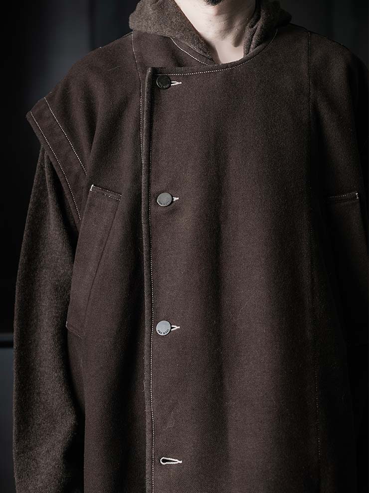 UMA WANG<br>MENS JODEN JACKET / BROWN