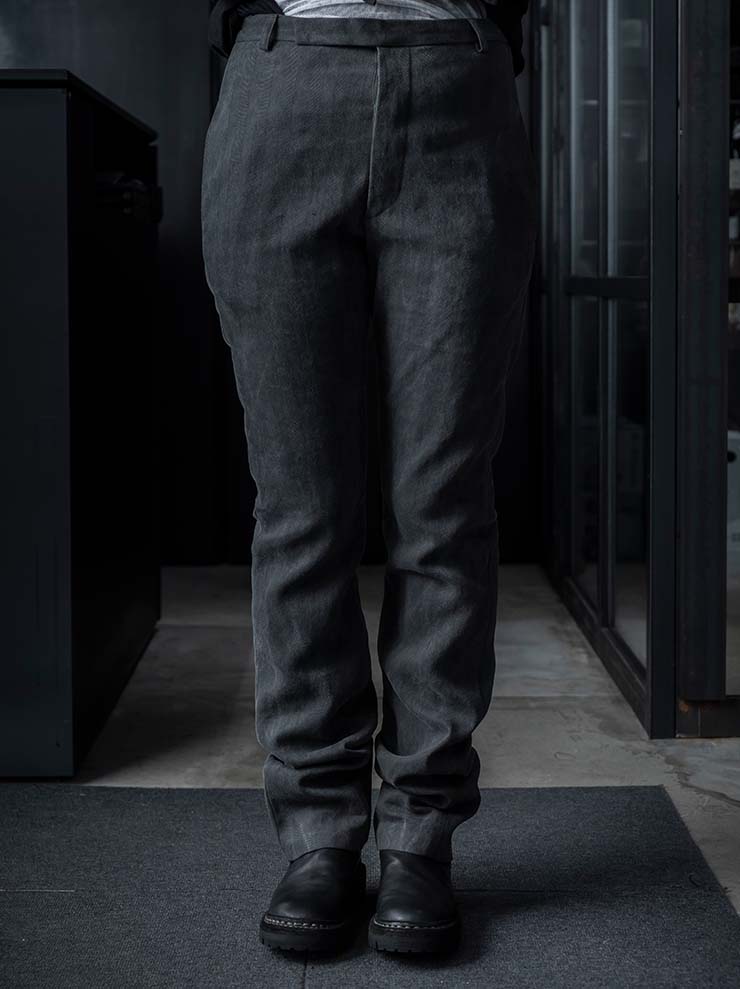 K'ANG<br>MENS FITTED TROUSERS / OFF BLACK